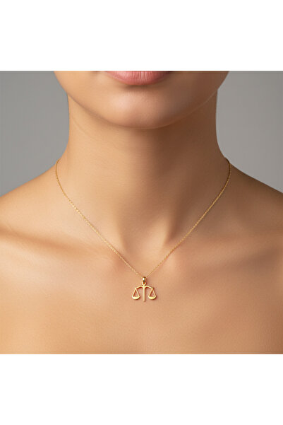 TabiTela 14 ayar altın kolye ucu Terazi GM7358 1 gr