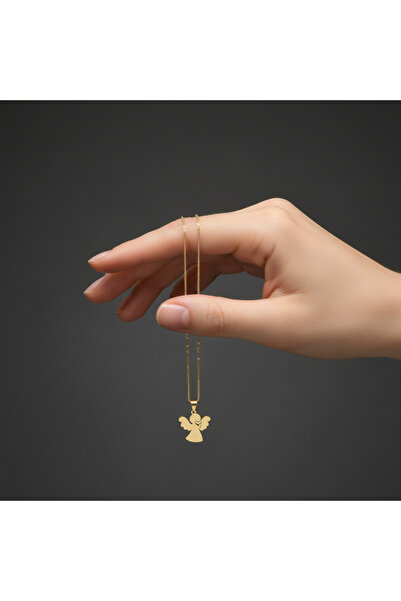 TabiTela 8 ayar altın kolye ucu melek GM5965 0.5 gr