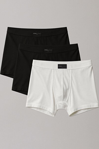 COTENCONCEPT 3 Pieces of Natural Bamboo Short Leg Boxer Shorts