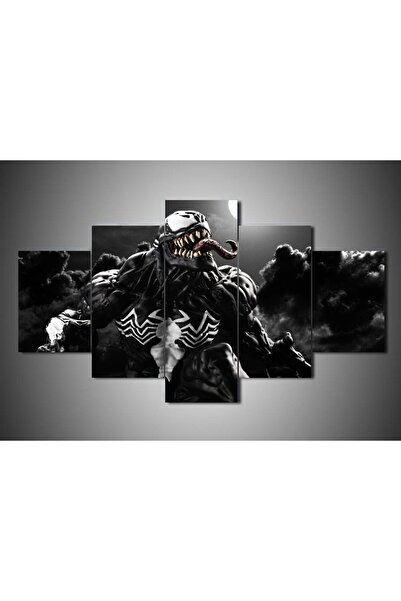 fabriflow exclusive Venom Canavar MArvel Karakteri Parçalı Ahşap Duvar 5parça...
