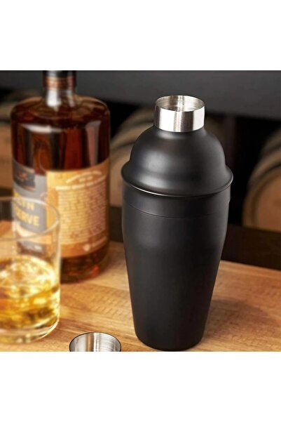 NETWORK ART Perlotus matte black steel 700 ml strainer cocktail shaker mixer