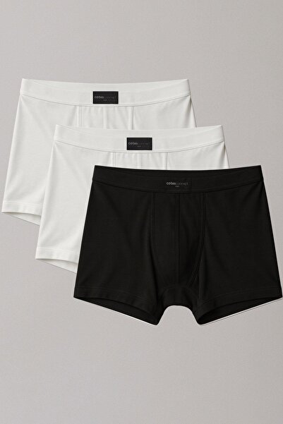 COTENCONCEPT 3 Pieces of Natural Bamboo Short Leg Boxer Shorts