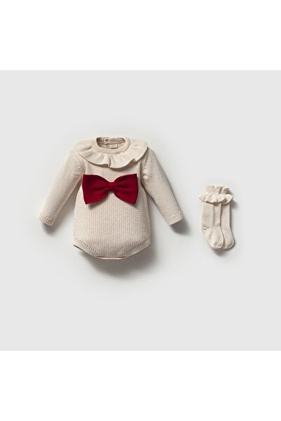 Nipperland Kiz 3-6-9-12 Months Christmas Socks Romper