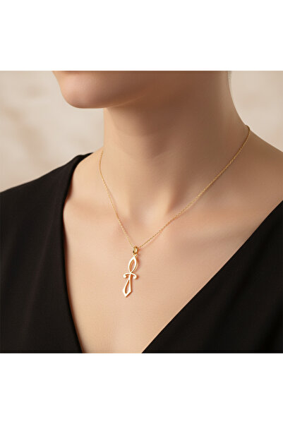 TabiTela 14 ayar altın kolye ucu Mısır Ankh GM6724 1 gr