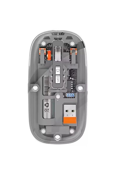 Hype Store Transparent Wireless Mouse Connect with USB Receiver Reflect Your ...