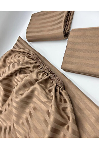 Demya Home 100% памучен сатенен двойно прилепващ чаршаф и калъфка за възглавница с клапа (първокласно местно производство)