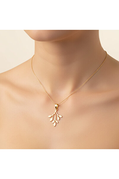 TabiTela 14 ayar altın kolye ucu dal GM6869 0.5 gr