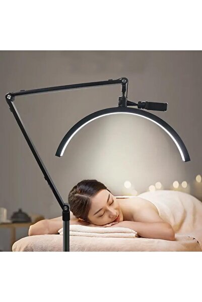 E&D Collection Profesyonel Led Hilal Işık 3 Modlu Telefon Tutuculu Makeup Kli...