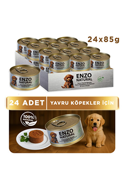 ENZO Natural Kuzu Etli Yavru Yaş Köpek Maması 85 gr X24