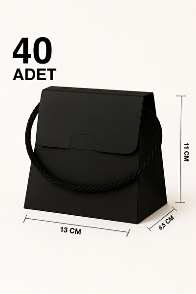 ByMeyla 40 Adet Özel Tasarım Hediye Kutusu Hediye Çanta Boş Karton Çanta Hedi...