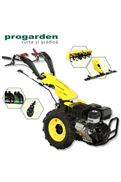 Progarden Pachet Campo U16E Motocultor 14CP + Bara cosire BC120M + Roata sustinere + Freza