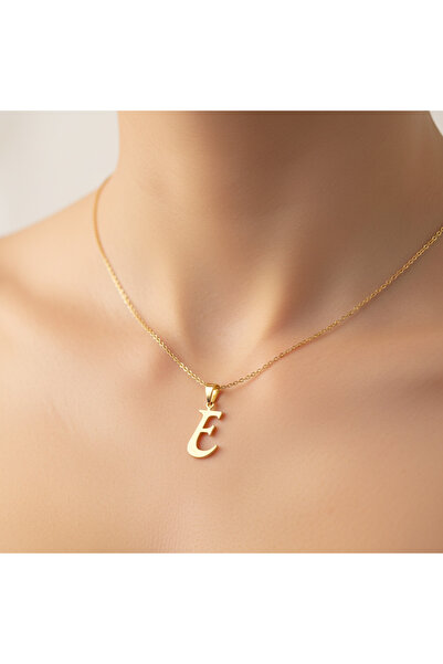 TabiTela 8 ayar altın kolye ucu Harf E GM9518 0.5 gr