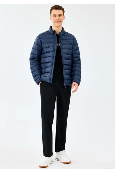 SKECHERS M Essential Outerwear Padded Jacket S231242 Erkek Mont LACİVERT