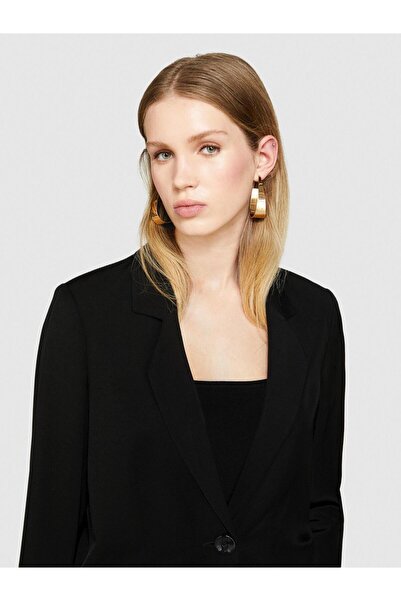 Sisley Regular Fit Black Women's Jacket 29Nmlw023