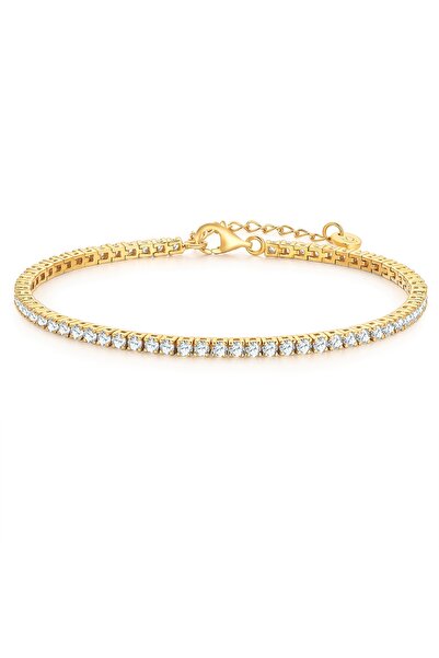 Glanzstücke München Silberarmband Armband Sterling Silber gelbgold Zirkonia weiß