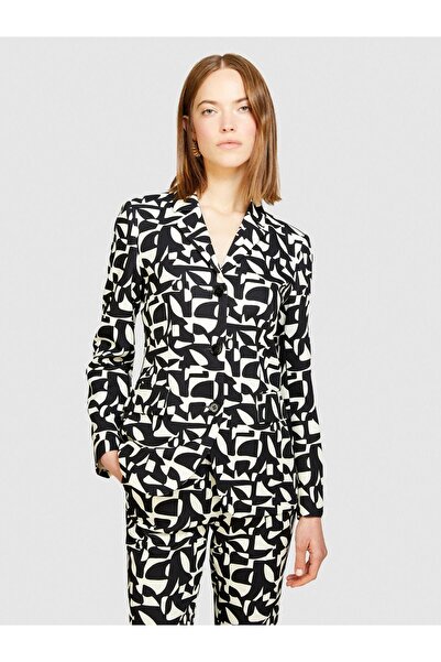 Sisley All over Patterned Slim Fit Jacket Women's Pink Jacket - 324P2Olrlw01V