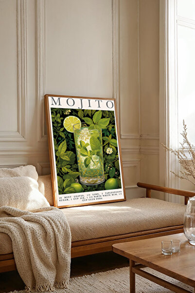 Dekorsiahome Tek Parça Ahşap Çerçeveli Oturma Odası Salon Mutfak Tablosu TK1904