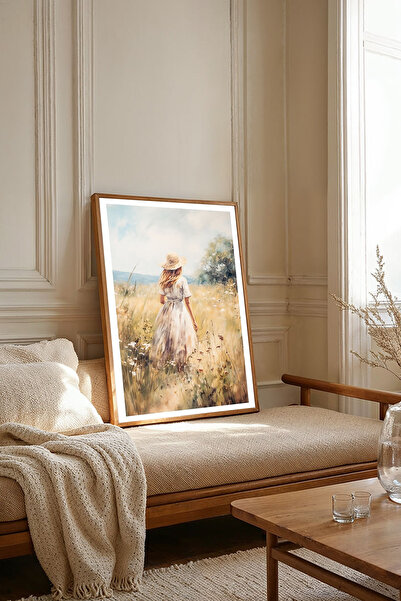 Dekorsiahome Tek Parça Ahşap Çerçeveli Oturma Odası Salon Mutfak Tablosu TK1800