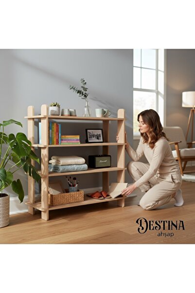 Destina Ahşap Ayakkabılık, Demonte Ayakkabılık, Demonte Raf, Çok Amaçlı Raf