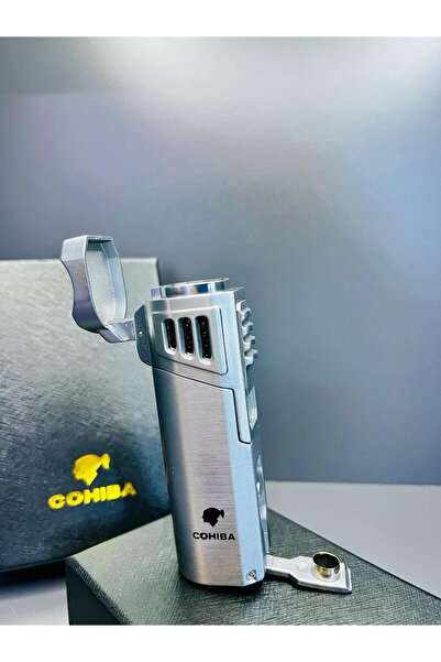 COHİBA 3 Torch Pürmüz Alevli Puro Sehpası ve Delicili Özel Üretim Profesyonel...