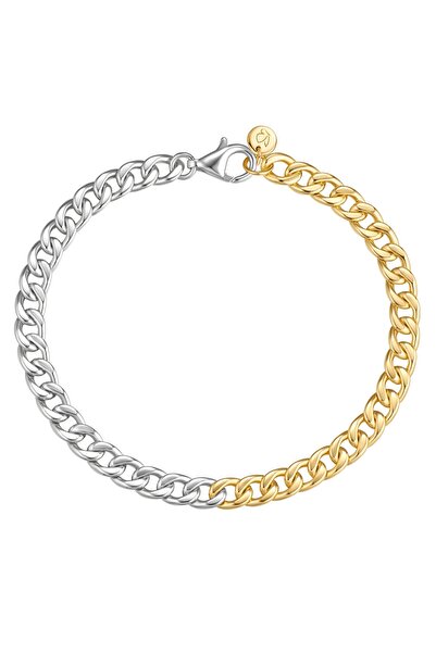 Glanzstücke München Silberarmband Armband Sterling Silber bicolor