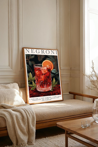 Dekorsiahome Tek Parça Ahşap Çerçeveli Oturma Odası Salon Mutfak Tablosu TK1913