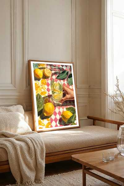 Dekorsiahome Masa dintr-o bucată cu cadru din lemn pentru sufragerie, sufrage...