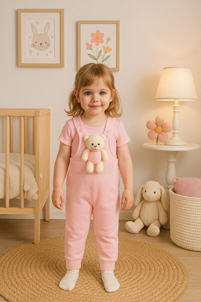 babynow BabyNova Oyuncaklı Triko Salopet Tulum