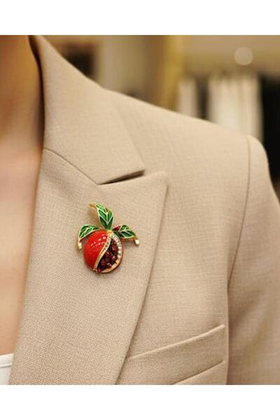 Nevoka Bereketli Nar Gold Broş
