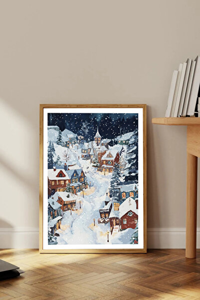 Dekorsiahome Tek Parça Ahşap Çerçeveli Oturma Odası Salon Mutfak Tablosu TK1809