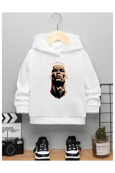 Massgai Unisex Παιδικό Ronaldo Face Printed Ειδικό Βαμβακερό Φούτερ με κουκούλα