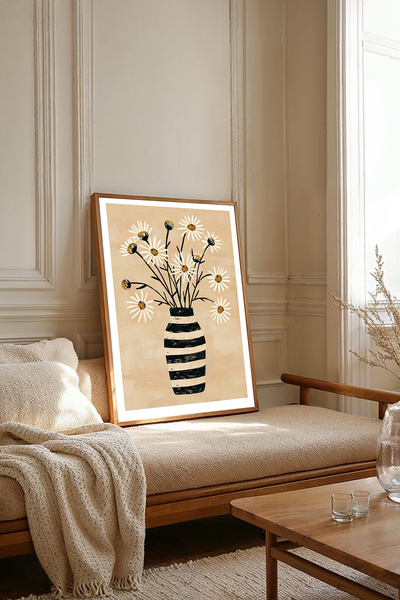 Dekorsiahome Tek Parça Ahşap Çerçeveli Oturma Odası Salon Mutfak Tablosu TK1826