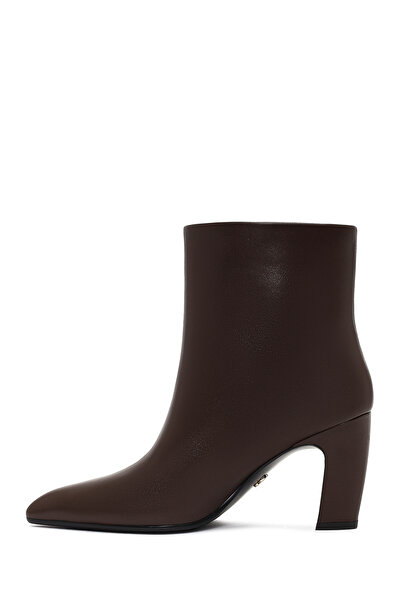 Derimod Kadın Kahverengi Kalın Topuklu Deri Bot 25WFD491118