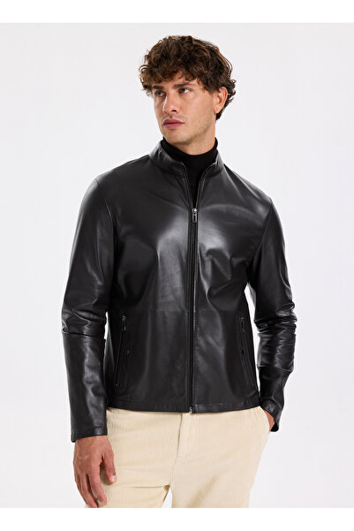 Fabrika Kahve Erkek Deri Mont F5WM-MNT 2502