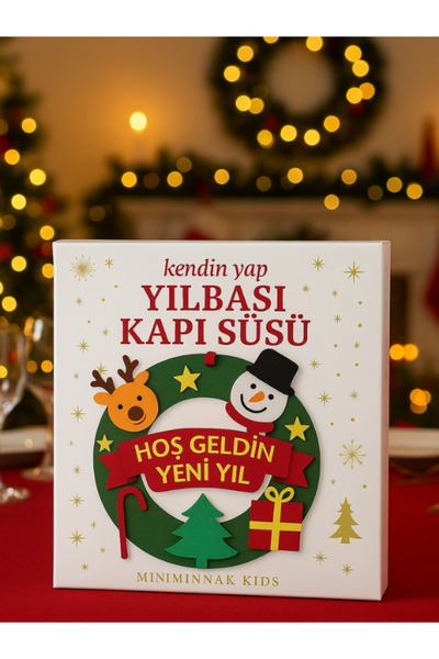 Miniminnak kids Kendin Yap Yılbaşı Kapı Süsü