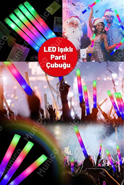 Munico Işıklı Kauçuk Sopa – 46 cm, Yumuşak Sünger | Parti ve Festival Aksesua...