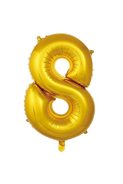 FESTİLO بالون فويل رقم ذهبي اللون 34 بوصة 76 سم متوافق مع الهيليوم