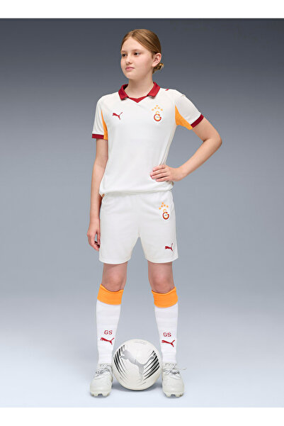 Puma Еластична талия Стандартни бели - оранжеви момчешки шорти 77982402-GSK Ш...