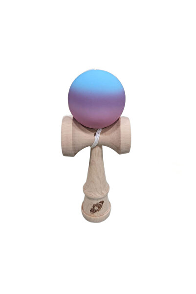 Berbis Kendama X Originala - Jucarie din Lemn, 18 cm, Model Roz-Mov-Albastru ...