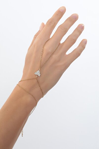 Bijuty خاتم شاهميران نسائي من الفولاذ - لون ذهبي - (مع هدية مفاجئة)