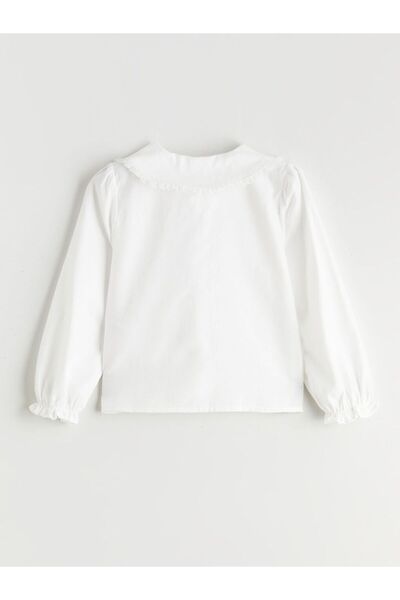 LC Waikiki Lcw Kids Peter Pan collar Lace Detailed Girl's Shirt