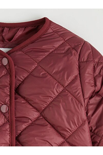 LC Waikiki LCW Kids Bisiklet Yaka Kapitone Desenli Kız Çocuk Mont