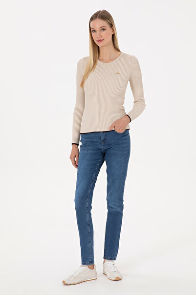 U.S. Polo Assn. Kadın Koyu Mavi Skinny High Waist Fit Jean Pantolon 50308078-DN0023