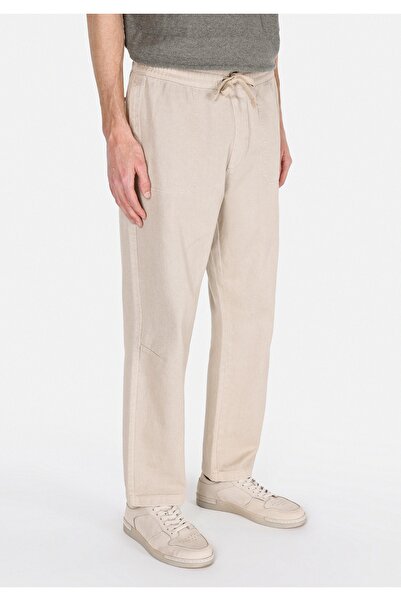 Colin's Relax Fit Mid-Waist Wide Leg Men's Beige Pants