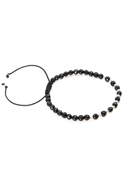 MANAVA Brățară cu 12 bile de Argint 925 și sfere fațetate din onix