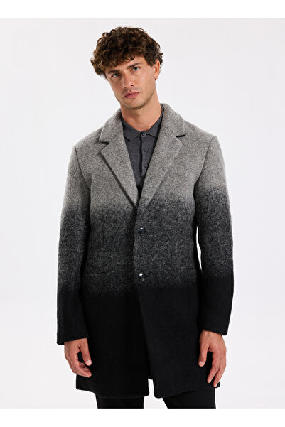 Fabrika Gri - Siyah Erkek Palto F5WM-PLT 2207