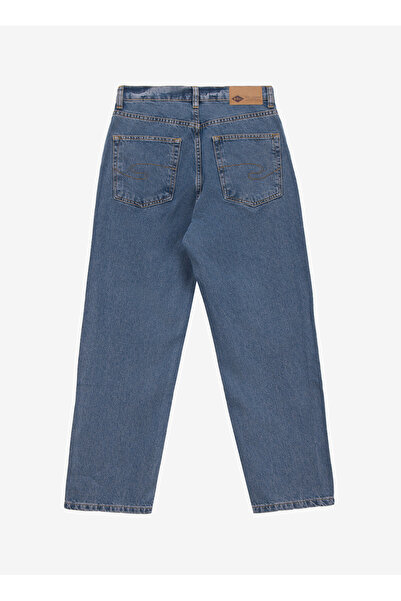 Lee Cooper High Waist Straight Leg Straight Gray - Blue Women's Denim Pants 261 Lcf 121012 Clara Rastaba