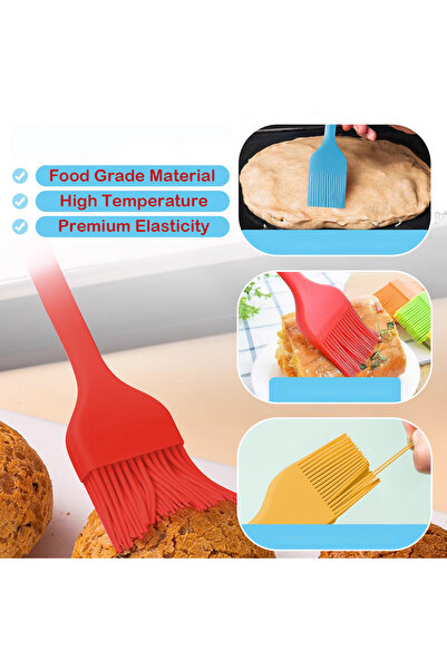 Blythornix Silicone Pastry Brushes for Baking and Cooking, Food Basting Brush for Grill, Oil Brush Set 4 Packs