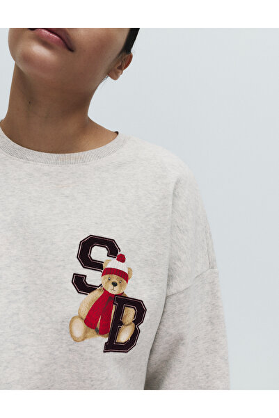 Marks & Spencer Saf Pamuklu Spencer Bear Pijama Takımı