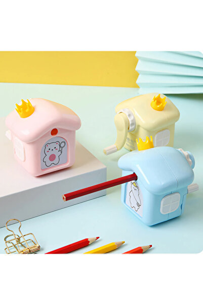 Generic Mechanical pencil sharpeners designed in the shape of a cute house, ideal for children and students.